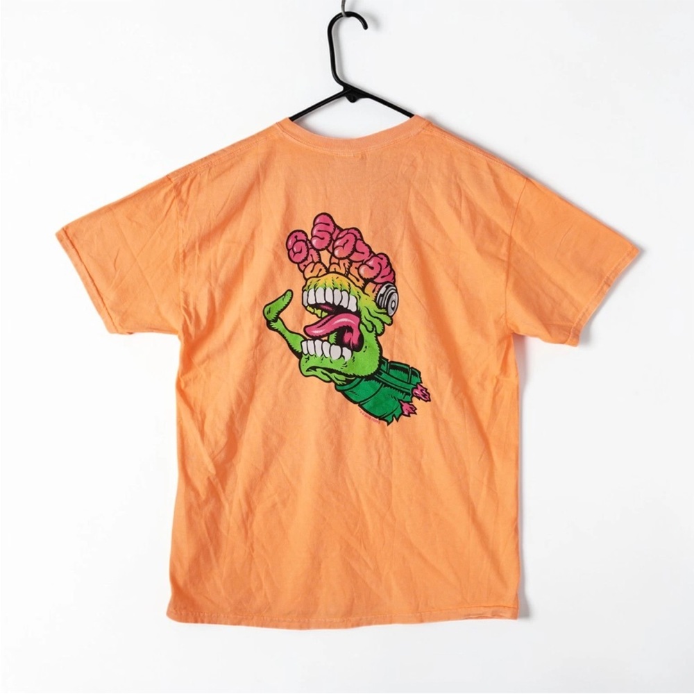 Santa Cruz Skateboards x Mars Attacks T-shirt Mens L Orange Skateboard Movie Tee